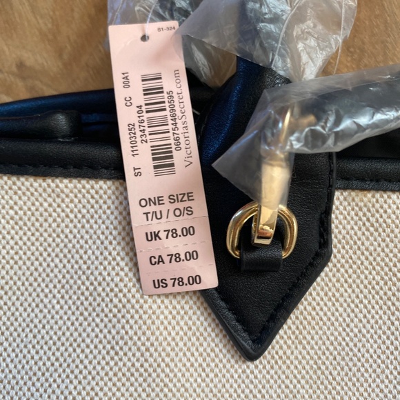 NWT Victoria’s Secret Canvas Tote Bag - Picture 4 of 5